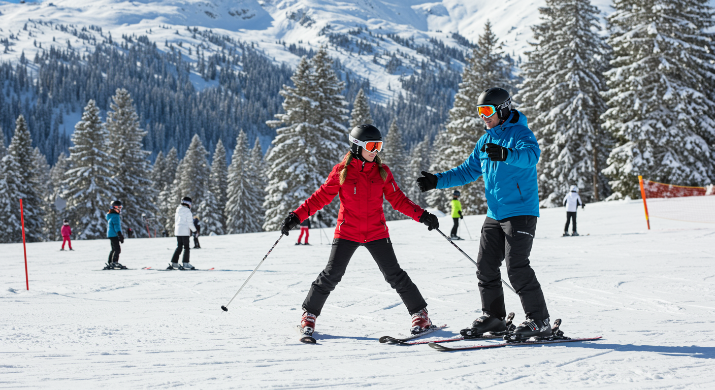 Nauka jazdy na nartach – przewodnik po kursach i instruktorach