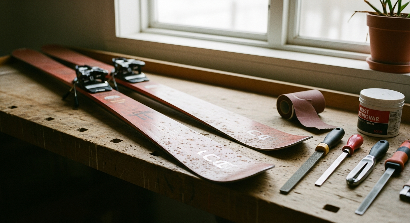 Jak usunąć rdzę z nart – skuteczne metody